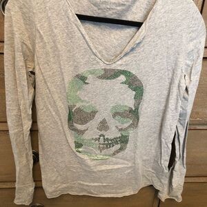 Zadig & Voltaire long sleeve skull shirt - women